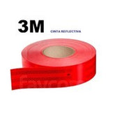 CINTA REFLECTIVA ROJA / BCO ADHESIVA 3M