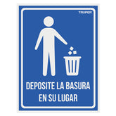 LETRERO PLAST ADVE BASURA LIN-12 18529