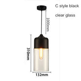 LAMPA COLGAN PL035 BLACK/AMBER 130X335MM