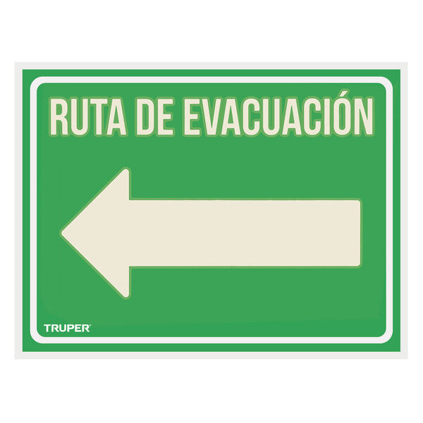 LETRERO RUTA DE EVACUACION IZQ 18369