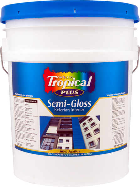 PINT.TROP.PLUS SEMI-GLOSS BLCO 00 5GLS.