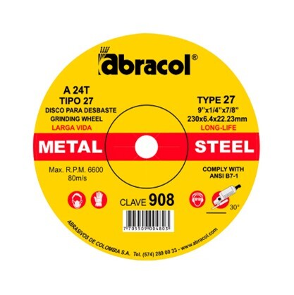 DISCO DE PULIR ABRACOL # 100 EN FIBRA