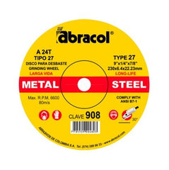 DISCO DE PULIR ABRACOL # 100 EN FIBRA