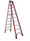 ESCALERA T/TIJERA FIBRA ROJA 10 3017-10