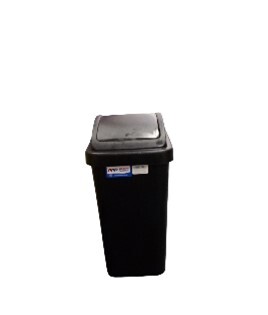 BASURERO C/VAIVEN 10L NEGRO BAS-10L