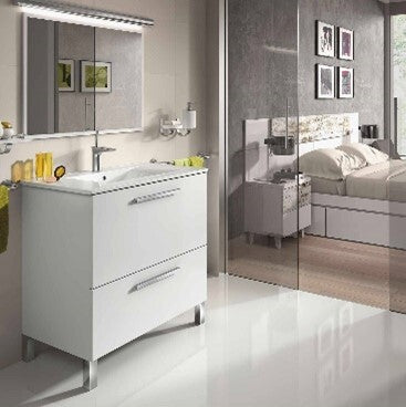 MUEBLE BANO 80CM WJ500124 BLCO C/ ESPEJO