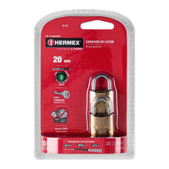 CANDADO DE LATON 20MM HERMAX T-43425