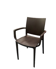 SILLA LARA C/BRAZO MARRON HK-4303