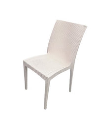 SILLA PLASTICA RATTAN S/BRAZO S005-CREMA