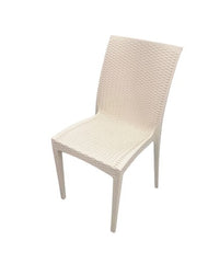 SILLA PLASTICA RATTAN S/BRAZ S005-BLANCA
