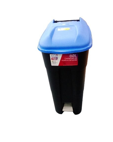 ZAFACON PLAST T/AZUL C/RUEDA 80L 433023