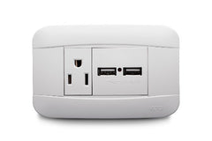 TOMACORRIENTE+USB BCO VETO 36465