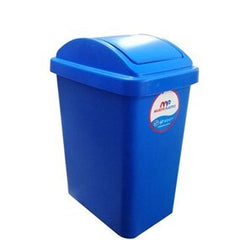 BASURERO C/VAIVEN AZUL CLARO 10 LITROS