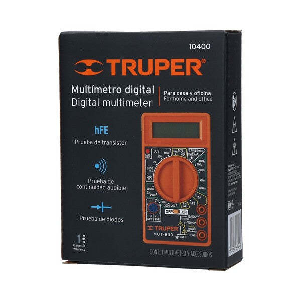 MULTIMETRO DIGITAL MUT-930 TRUPER T10400