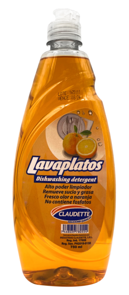 LAVAPLATOS LIQ NARA 750ML C/DISP CLAUDET