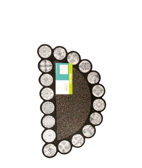 ALFOMBRA MEDIA LUNA. GRIS 45CM X 75CM