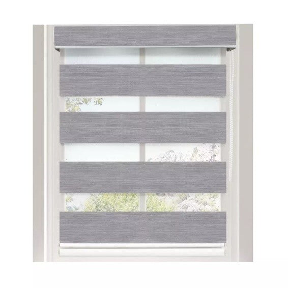CORTINA ZEBRA C/CENEFA 84X60 LINEN GREY