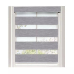 CORTINA ZEBRA C/CENEFA 84X60 LINEN GREY