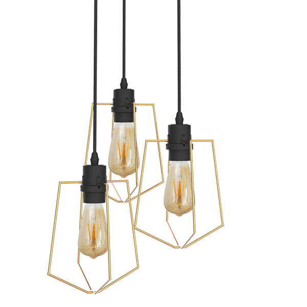 LAMP COLG TRAPEZE 3XE27 24985