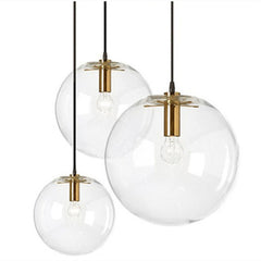 LAMPARA COLGANTE PL001 GOLD/CLEAR 15CM