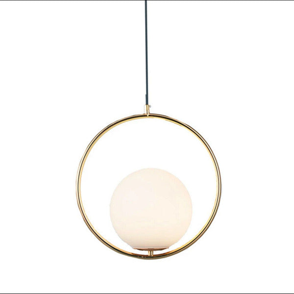 LAMPARA COLGANTE PL029 WHITE/GOLD 35CM
