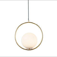 LAMPARA COLGANTE PL029 WHITE/GOLD 35CM