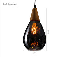 LAMPARA COLGANTE PL038 SMOKY GRAY 16CM