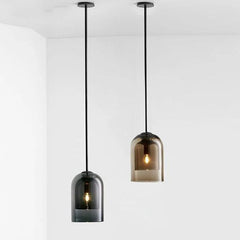 LAMPARA COLGANT PL066 SMOKY GRAY 22X42CM