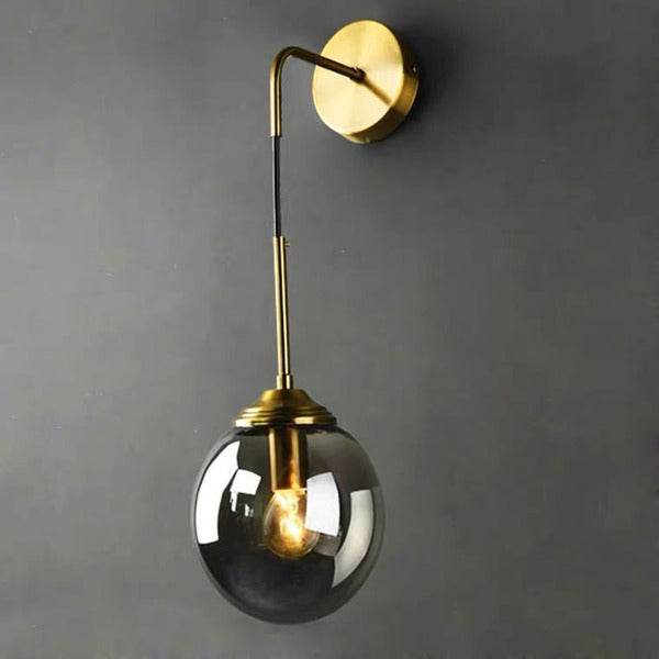 LAMP APLIQU PARED PL074 SMOKAY GRAY 15CM