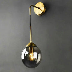 LAMP APLIQU PARED PL074 SMOKAY GRAY 15CM
