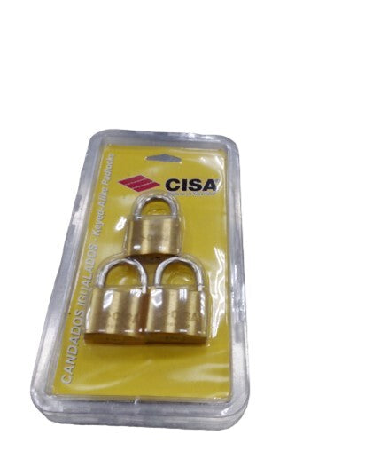 SET CANDADO CISA 40MM KA/3 12640074