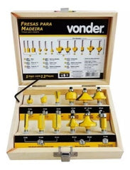 FRESA P/MADERA SET 12PC VONDER