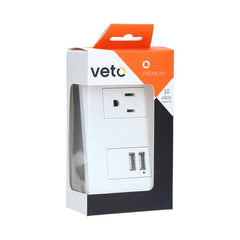 TOMACORRIENTE C/USB VETO 16788 PREMIUM