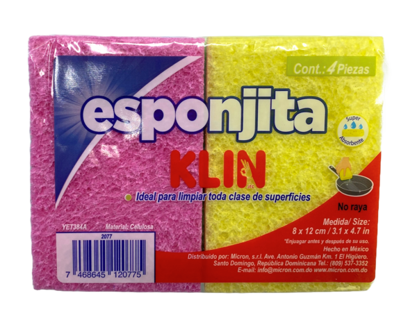 ESPONJA CELULOSA KLIN 4PK