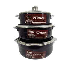 SET CALDEROS MAXI 6PZS MA03-2026BL NEGRO