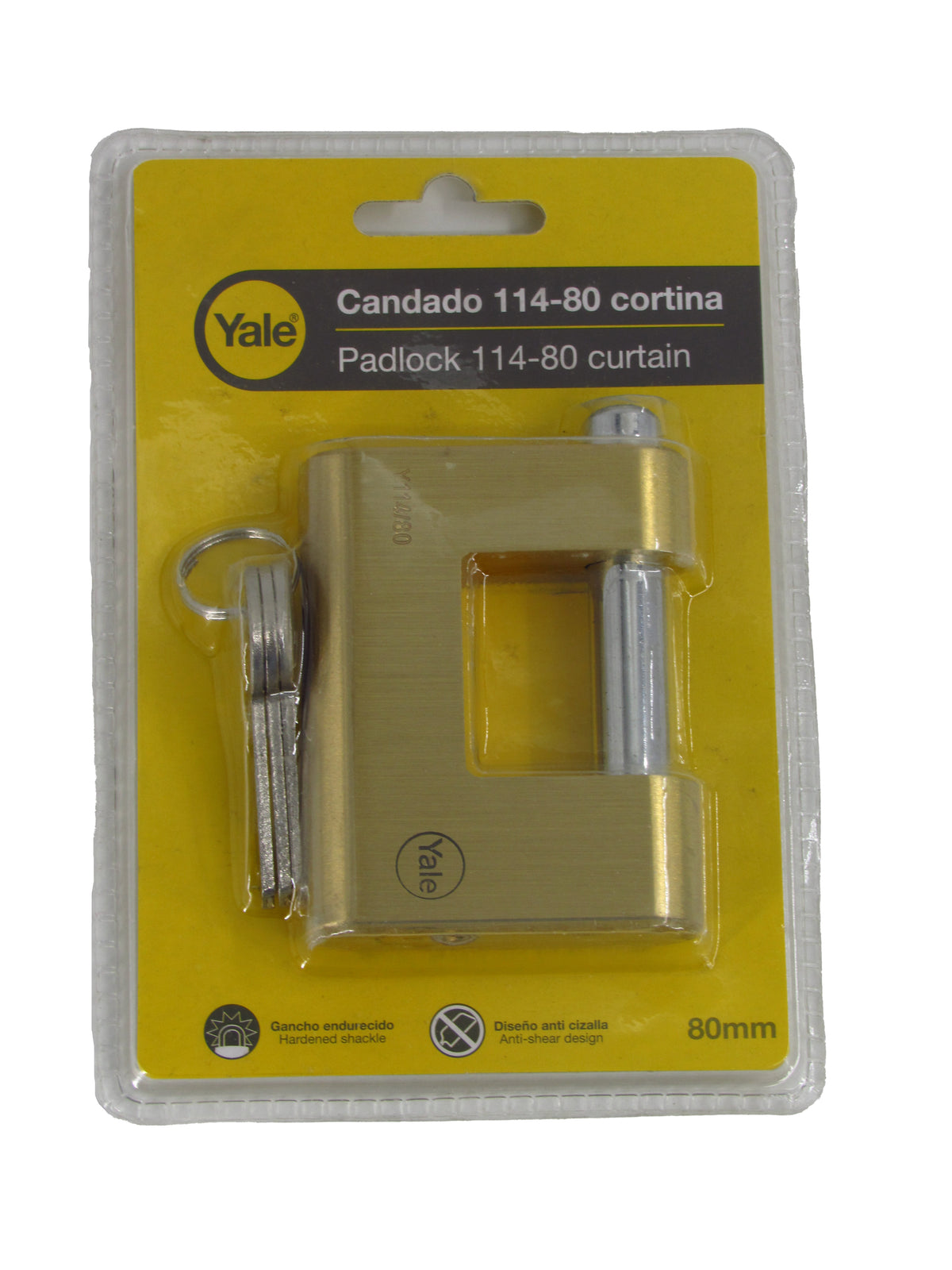 CANDADO YALE ANTICIZALLA 80MM Y114/80B