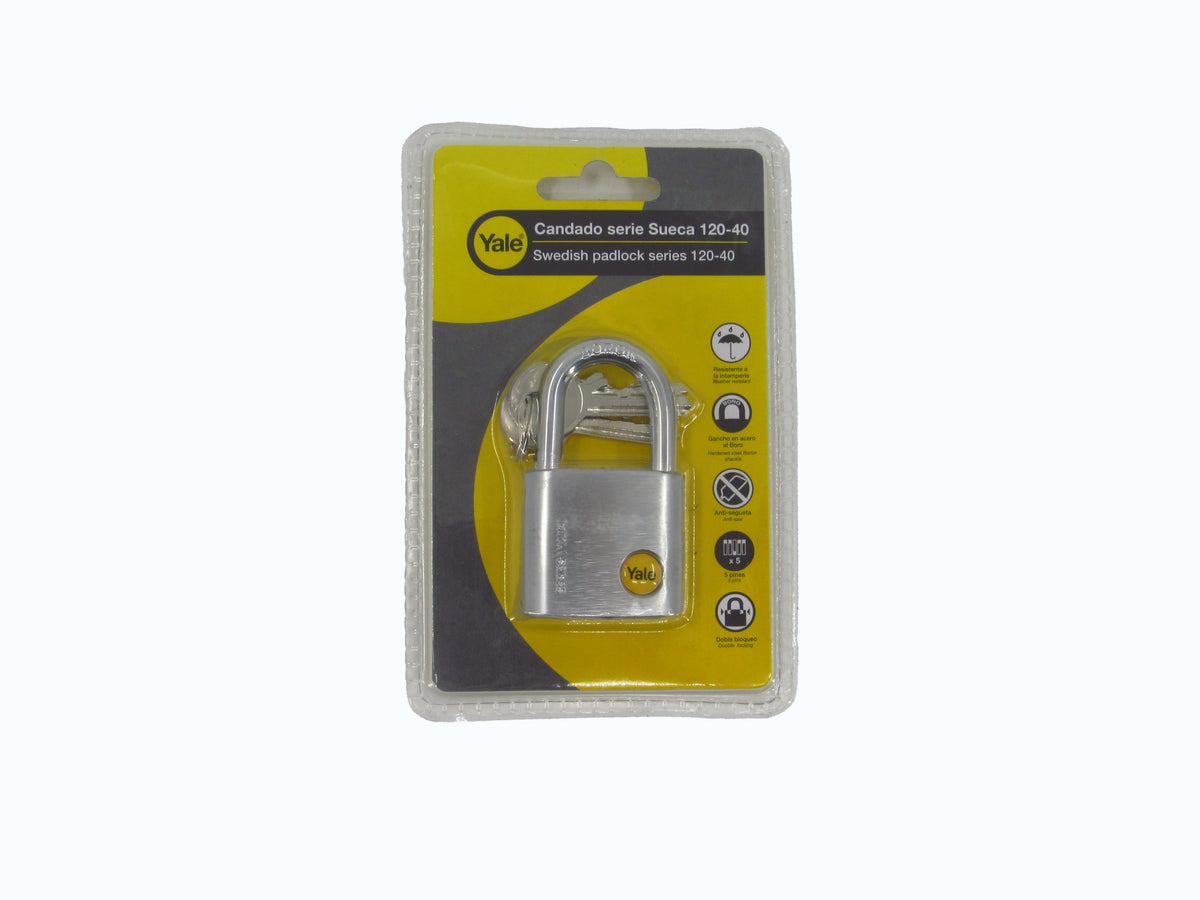CANDADO YALE 120-40MM SUECO