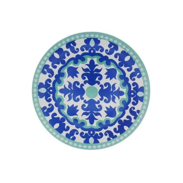 PLATO DECORATIVO 33CM AZUL/BCO 704-03322